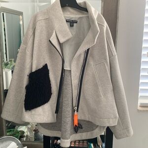 Michael Stars Gray Pea Coat for Women